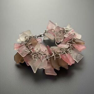 Vintage Y2K bracelet made of recycled sea glass